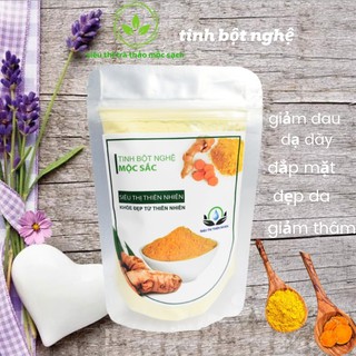 Tinh bột nghệ Mộc Sắc, cao cấp lành tính, bột tinh nghệ, chính hãng,đắp mặt,nấu ăn, uống đẹp da,an toàn tuyệt đối,100g