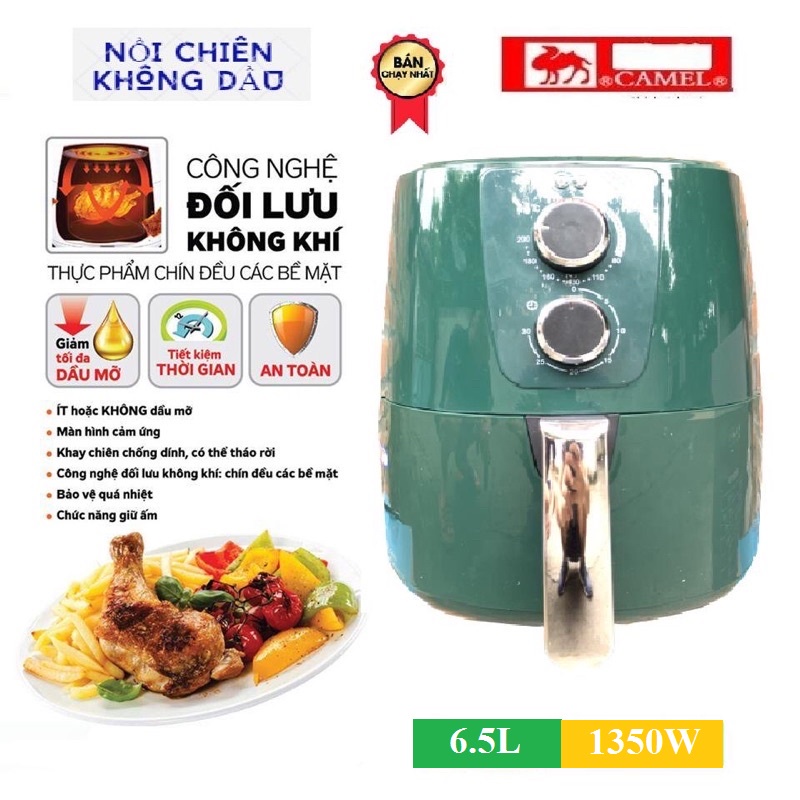 Nồi Camel chiên không dầu 6.5L JY-608 , nồi nướng không dầu đa năng Camel