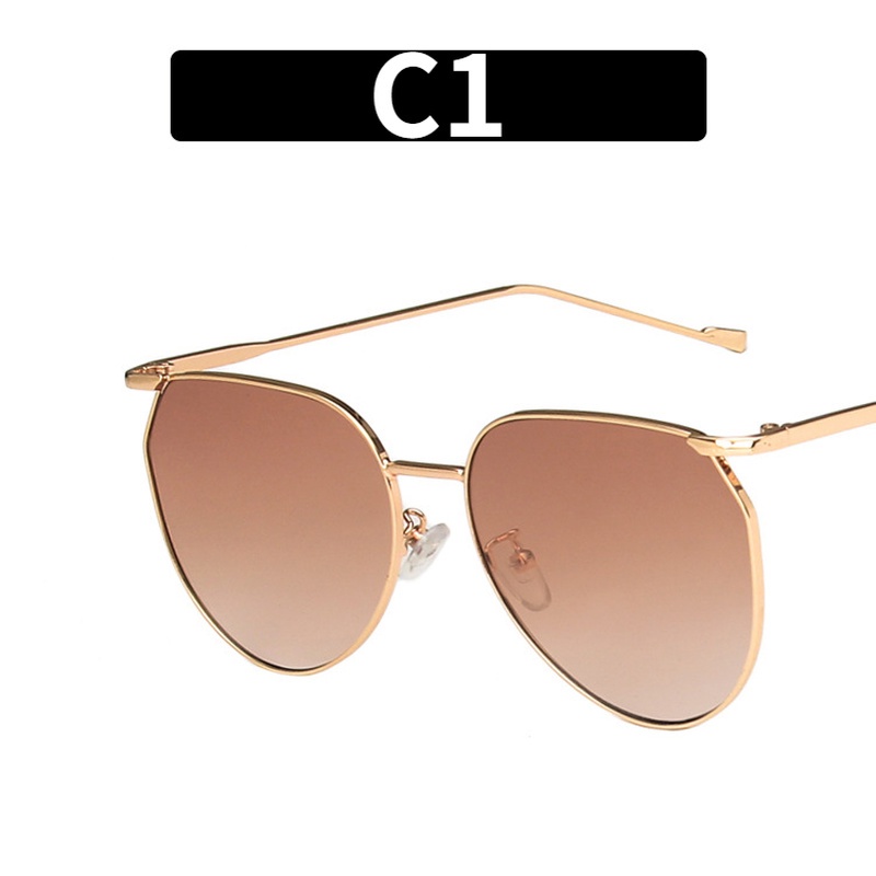 Kính Mát Chống Tia UV Màu Gradient Phong Cách Retro Thời Trang Hàn Quốc Cho Nữ