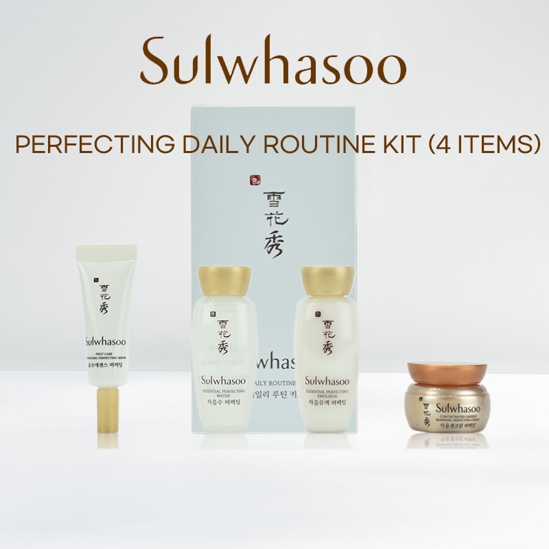 Set Sulwhasoo Dưỡng Da Sáng Mịn, Nâng Cơ, Giảm Nhăn, Chống Lão Hóa - Sulwhasoo Perfecting Daily Routine Kit