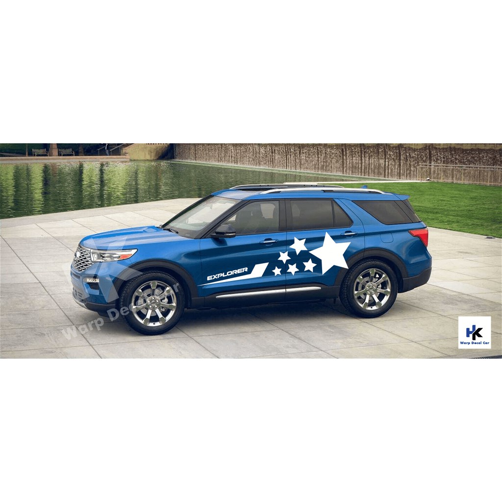 Tem  dán xe ô tô Ford explorer trang trí sườn xe