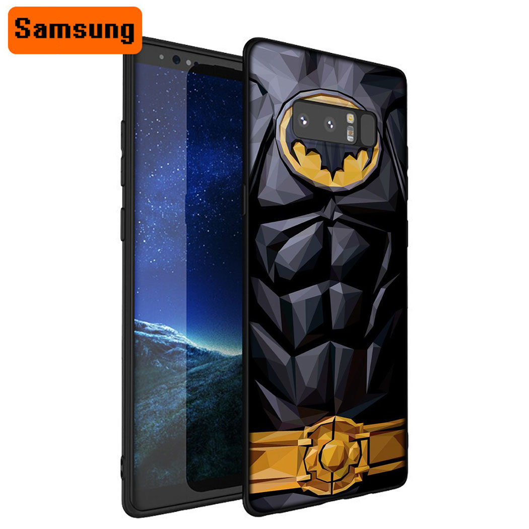 Ốp Điện Thoại Silicon Mềm Đen Hình Siêu Anh Hùng Batman Xc29 Cho Samsung S6 S7 Edge S8 S9 Plus S10