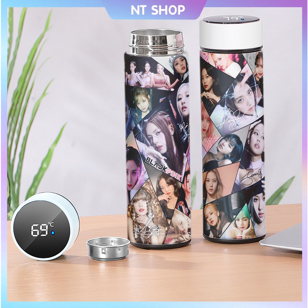 Bình Giữ Nhiệt Blackpink Lõi INOX (có đèn báo nhiệt độ)