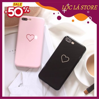 Ốp tim bóng đen & hồng cho iphone bán kèm dây giá rẻ
