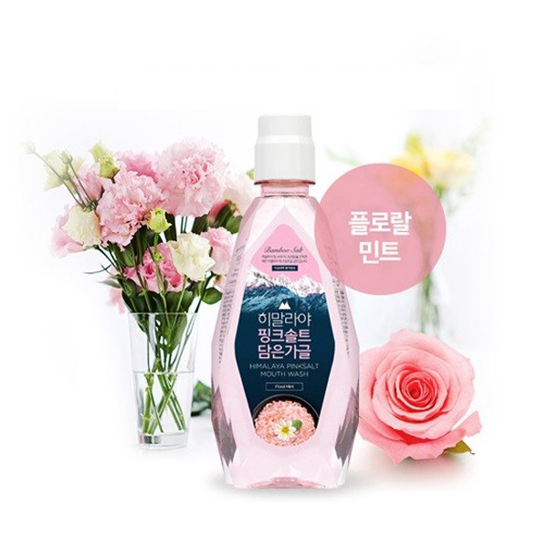 Nước súc miệng Bamboo Salt Muối Hồng Himalaya Hương Hoa Bạc Hà 320ml