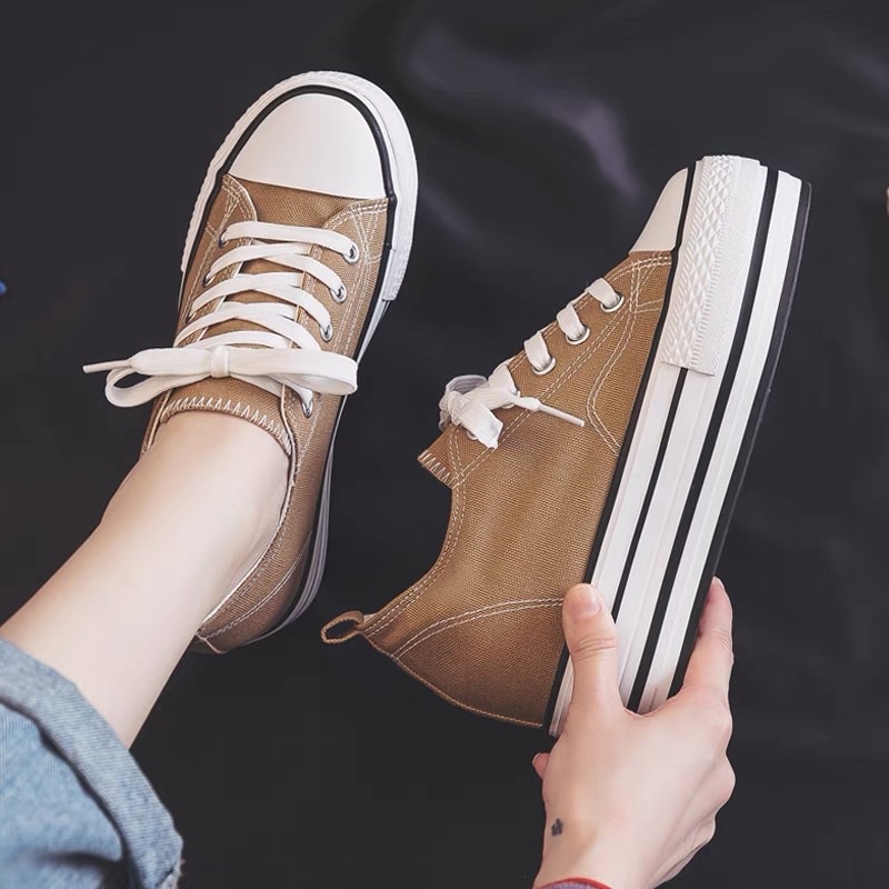 Giầy độn đế form gọn cao 8cm 3 màu thời trang GDS00901