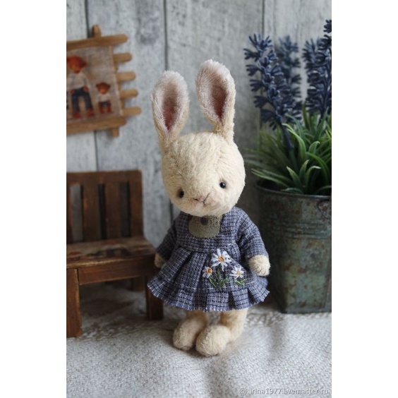 DIY nguyên liệu tự thêu thỏ bông mini size- kit handmade RABBIT tự làm quà tặng- BÁCH HÓA NA NA