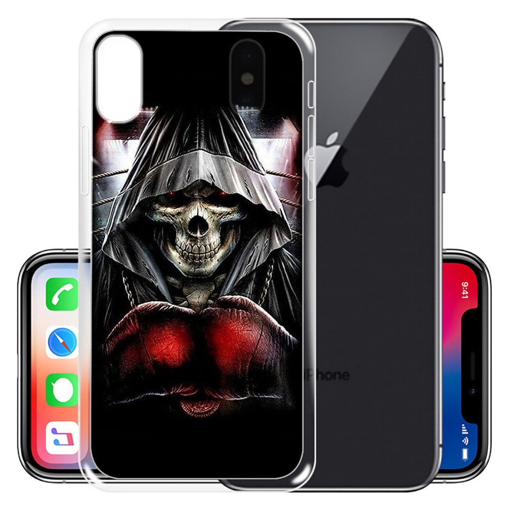 Ốp Điện Thoại Họa Tiết Đầu Lâu Grim Reaper Cho Iphone 11 Pro Xs Max X Xr 8 7 6 6s Plus L28