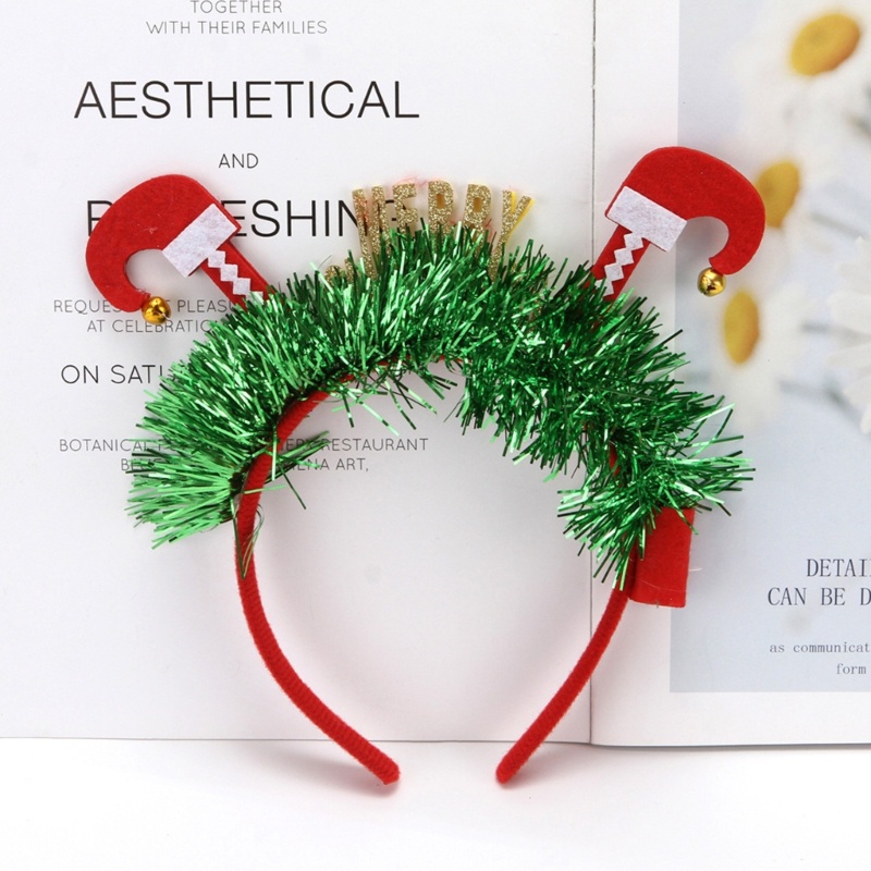 Flgo Băng Đô Cài Tóc Có Đèn LED Phát Sáng Dành Cho Dịp Giáng Sinh