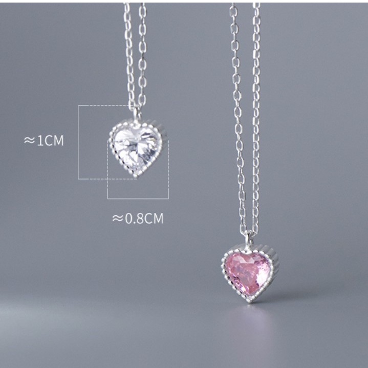 DÂY CHUYỀN BẠC Ý 925 TIM NGỌT NGÀO DÀNH CHO BẠN GÁI