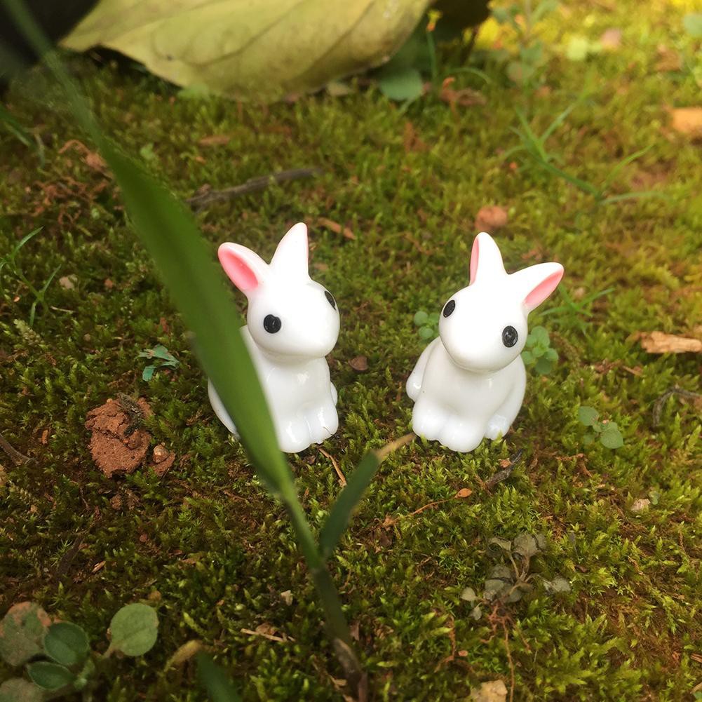 Phụ kiện trang trí vườn tạo hình chú thỏ nhỏ dễ thương