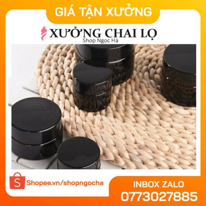 Hủ Đựng Kem ❤ GIÁ TỐT NHẤT ❤ [Sỉ 3.9k] Hủ Chiết Kem Thủy Tinh Nâu 5g,10g,15g,20g , hủ đựng kem , phụ kiện du lịch