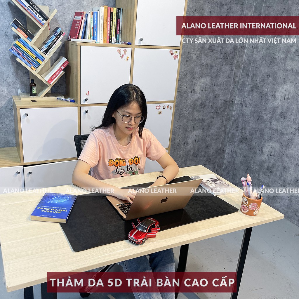 [Hình Thật / Giá Xưởng] Thảm Da Trải Bàn 5D Màu ĐEN Chống Thấm, Chống Trầy, Tiện Lợi, Bảo hành 2 Năm Tại Xưởng