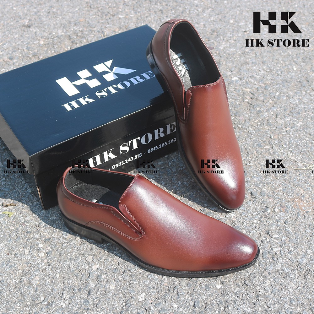 GIÀY TÂY NAM DA BÒ XỊN ❤️ HK.STORE ❤️ hàng cao cấp - da bò thật 100% kiểu dáng đơn giản kết hợp quần áo vô cùng dễ dàng.