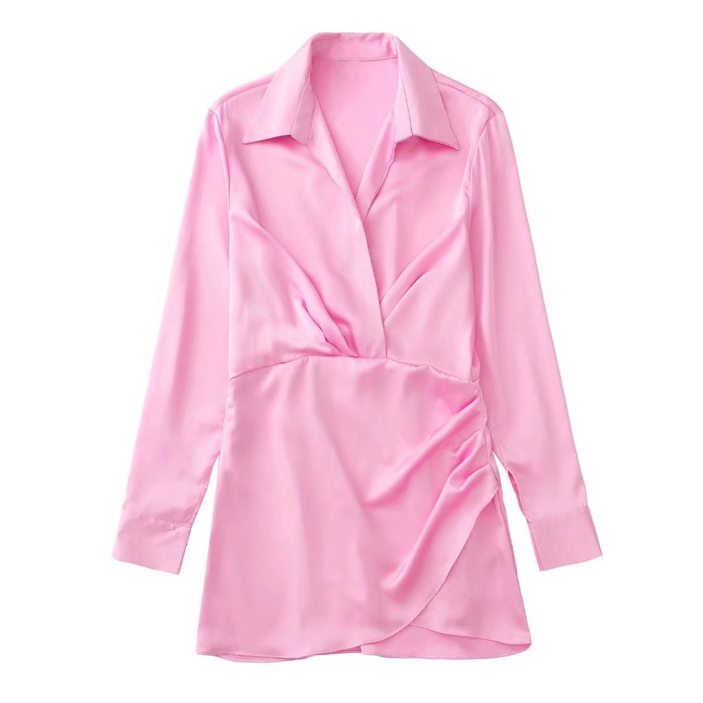 Váy ngắn satin thanh lịch mới mùa hè ZARA dành cho nữ 9492331 9492650