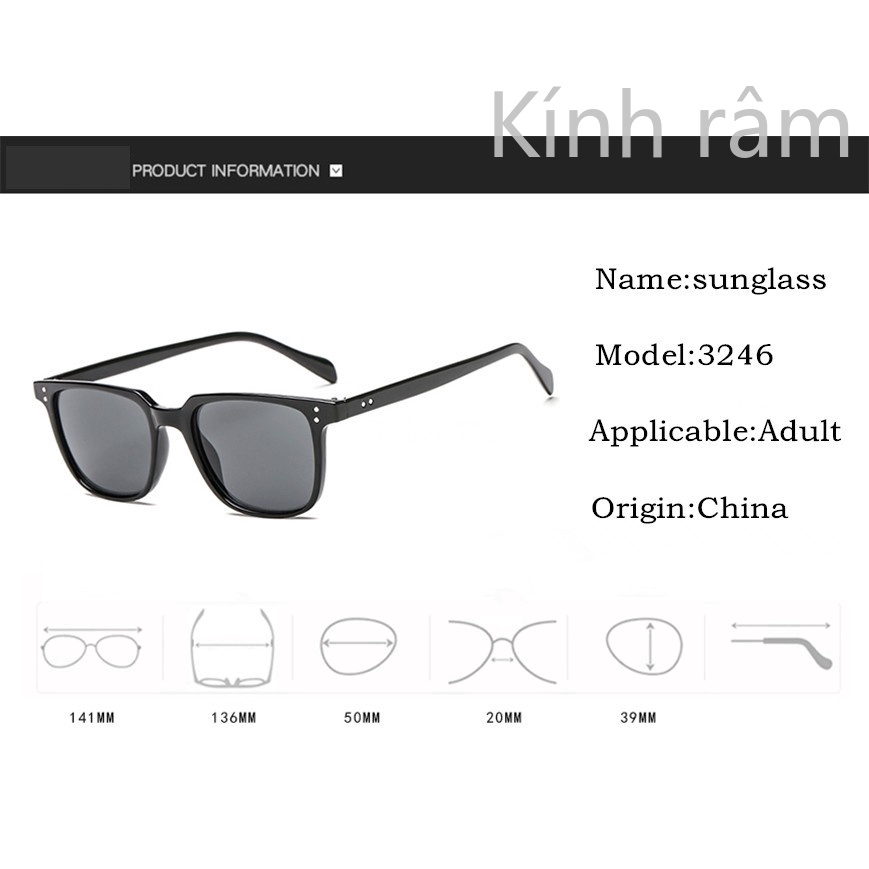 New High Quality Square Sunglasses Men Retro Vintage