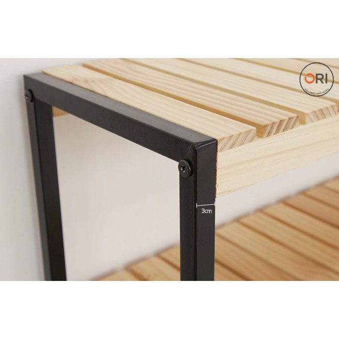 COMBO KỆ GỖ ĐA NĂNG - COMBO IRON BENCH 3F+2F SIZE S