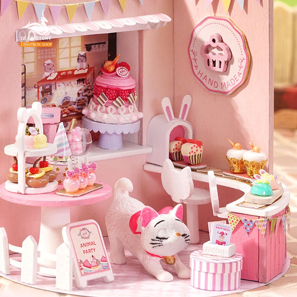 Ngôi Nhà Búp Bê Ma Thuật DIY trong Trụ Thủy Tinh | Tặng KEO DÁN. Mô hình nhà gỗ 3d tự làm. Dream Bottle B32