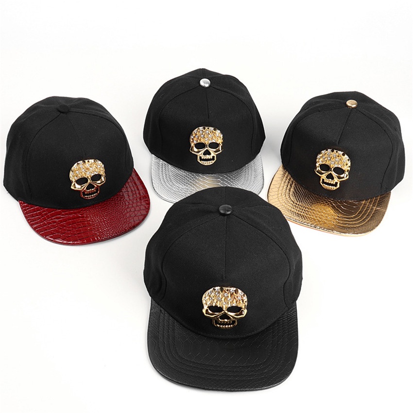 Mũ Lưỡi Trai Đính Đinh Tán Hình Đầu Lâu Phong Cách Hip Hop Đường Phố Cá Tính Cho Nam Và Nữ PY42