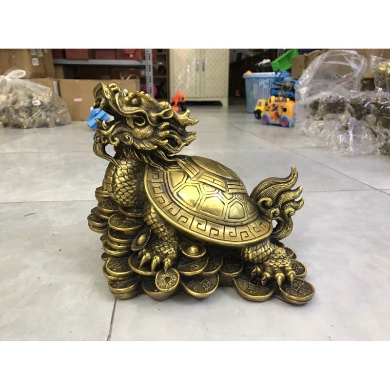 Rùa Đầu Rồng Long Quy Vật phẩm Phong Thủy Cỡ Lớn Cao 18cm