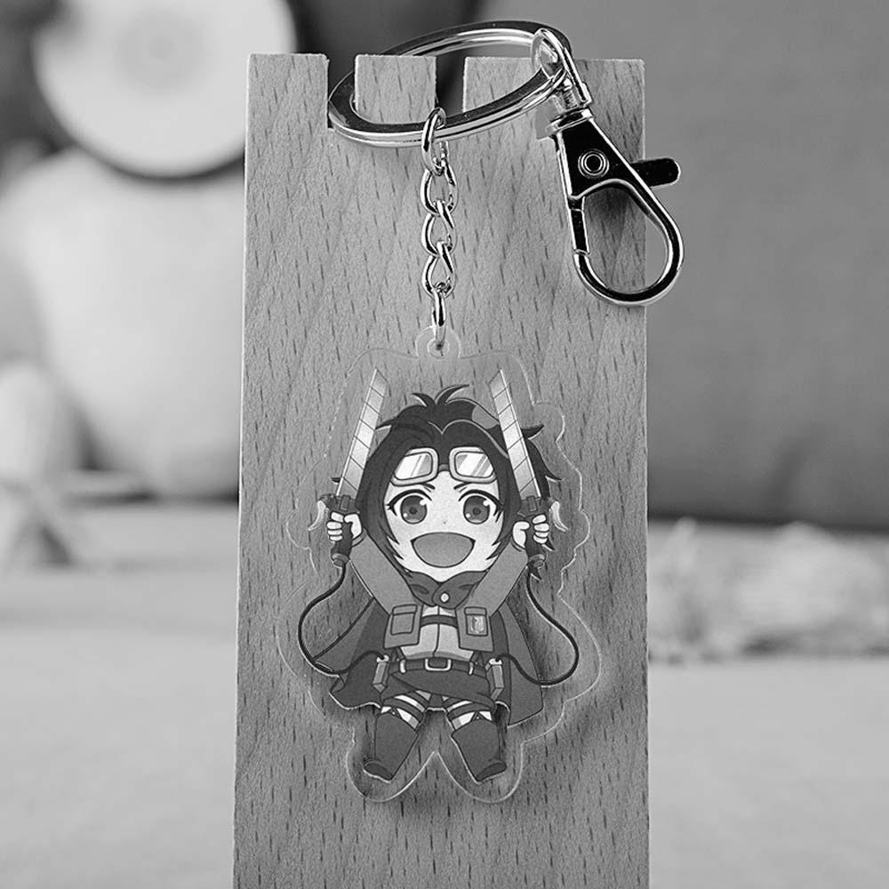 IVORY Móc Chìa Khóa Xe Hơi Hai Mặt In Hình Attack on Titan Độc Đáo Cho Nam Và Nữ