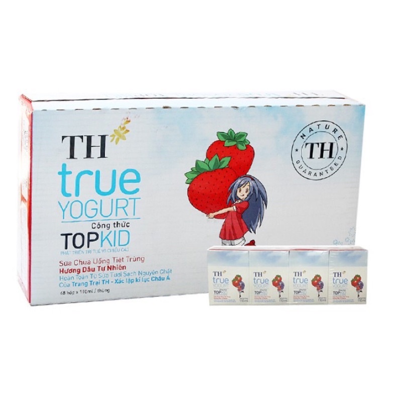 Thùng 48hộp sữa chua uống TH true yogurt topkid 110ml