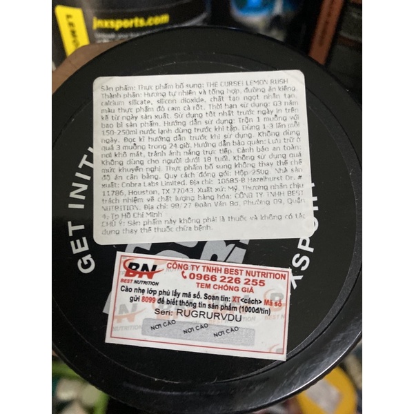 Preworkout The Curse 50sv - Tăng sức mạnh