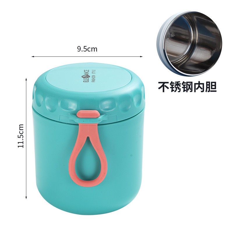 Cốc giữ nhiệt đựng canh, ủ cháo, đựng đồ ăn dặm cho bé ruột Inox cao cấp , tiện lợi - tặng kèm thìa