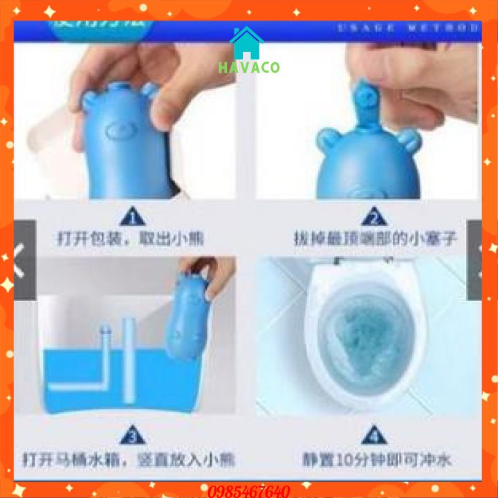 Tẩy Bồn Cầu Hình Con Lợn Giữ Toilet Luôn Sạch Sẽ