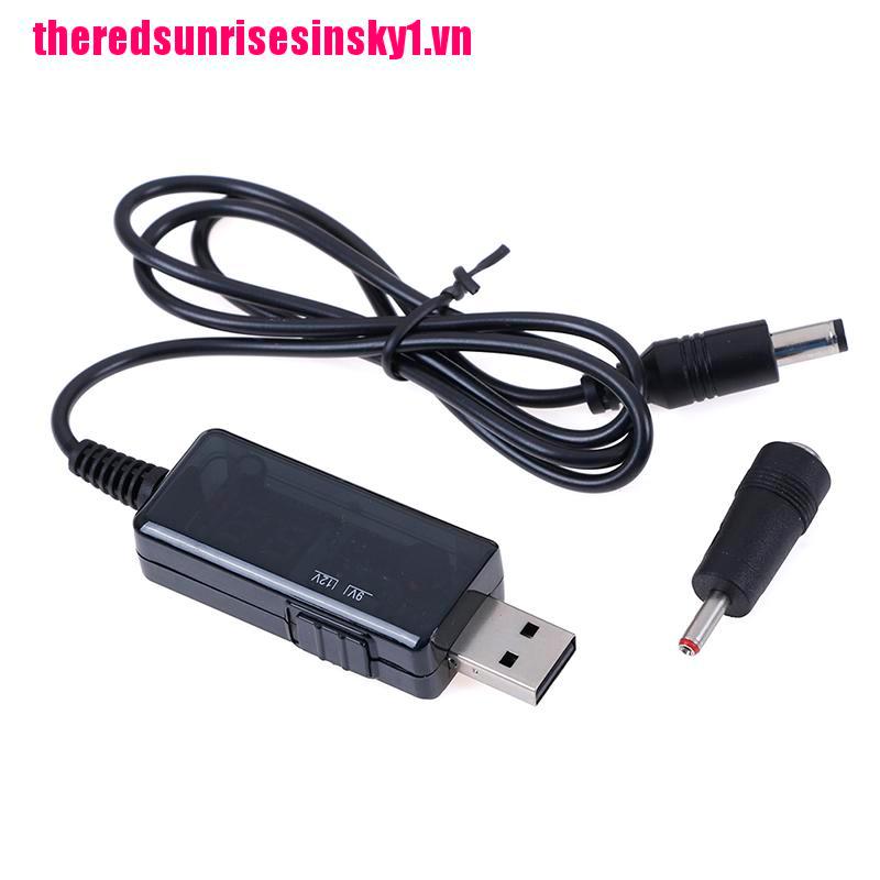 (3C) Dây Cáp Tăng Áp Usb 5v Lên Lên 9v 12v 1a