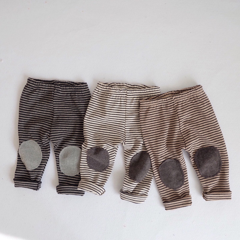 Quần dài bằng cotton kẻ sọc đáng yêu cho bé