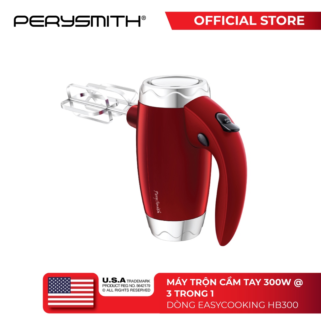 Máy đánh trứng trộn bột cầm tay PerySmith HB300 công suất lớn 300W