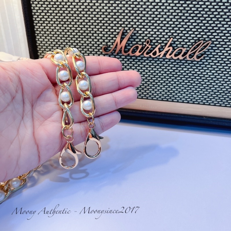 Xích kim loai mix trai túi xách