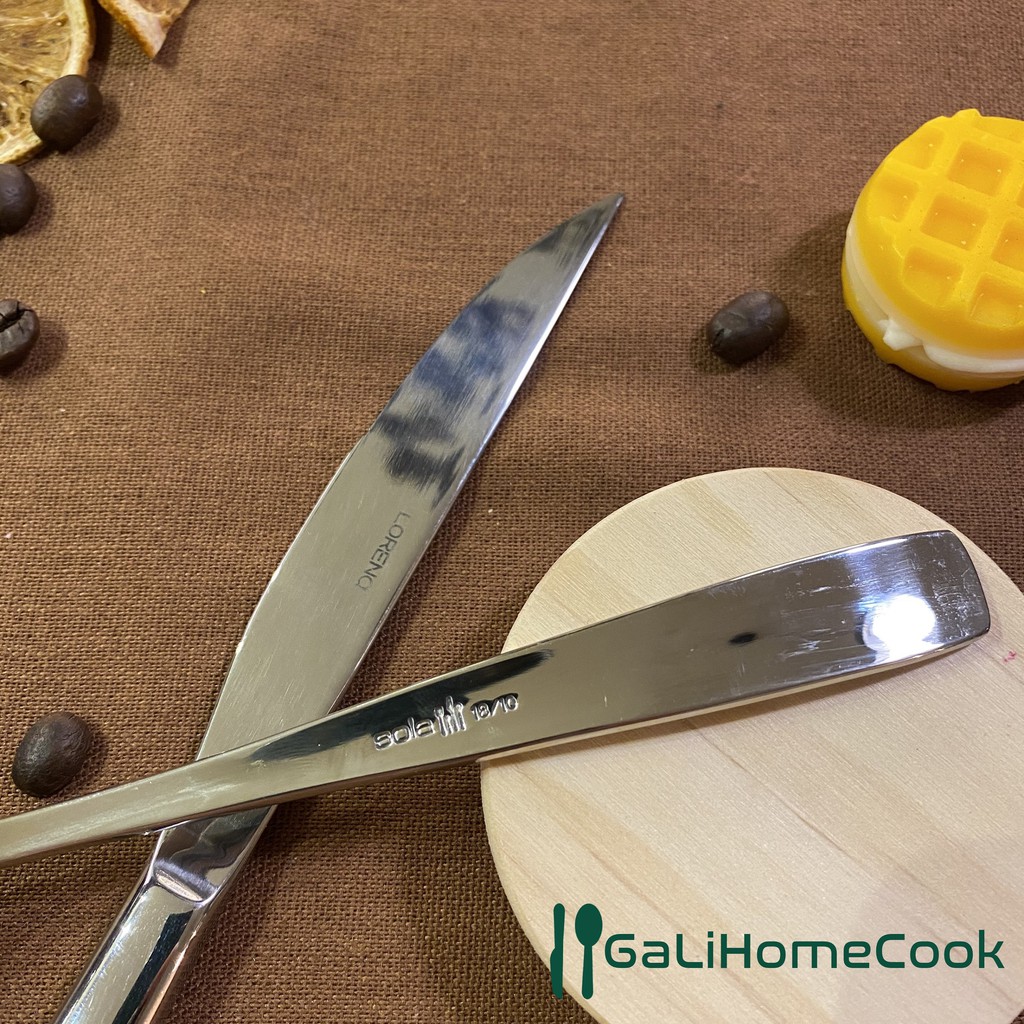 Bộ 2 sản phẩm DAO và DĨA (nĩa) ăn bít tết inox 304 phong cách Châu Âu cao cấp | GaliHomecook Knife and Fork BH1-3-40