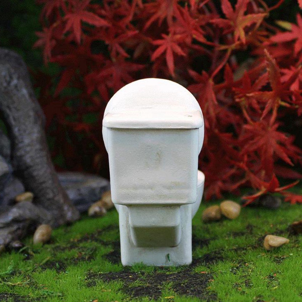 Mô Hình Bồn Cầu Mini Bằng Nhựa Resin Trang Trí Nhà Búp Bê