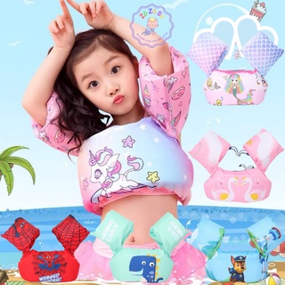 Phao bơi cho bé, phao tay đỡ ngực liền thân siêu nhẹ họa tiết hoạt hình siêu nhân khủng long đội chó cứu hộ ngựa pony