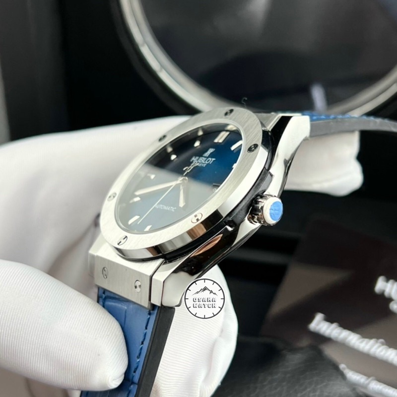 Đồng Hồ Nam Hublot Cơ Tự Động Size 42mm Class Màu Xanh Lịch Ngày Hàng Chuẩn Cao Cấp Fullbox | BigBuy360 - bigbuy360.vn