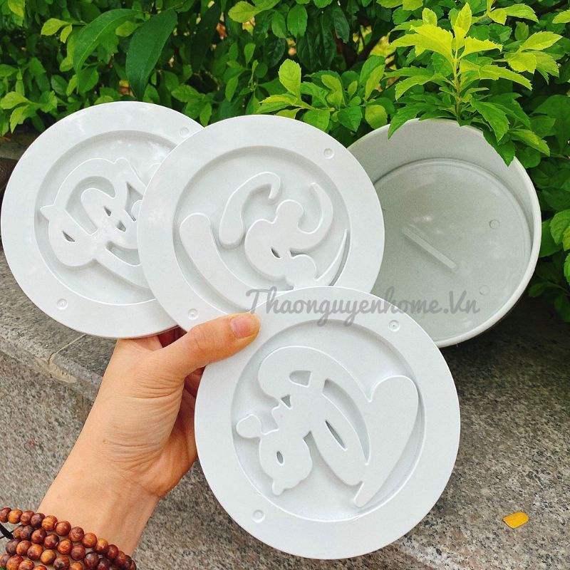 Khuân làm xôi Phúc - Lộc - Thọ, ( 12 x7 cm) chất liệu an toàn, tạo hình sắc nét