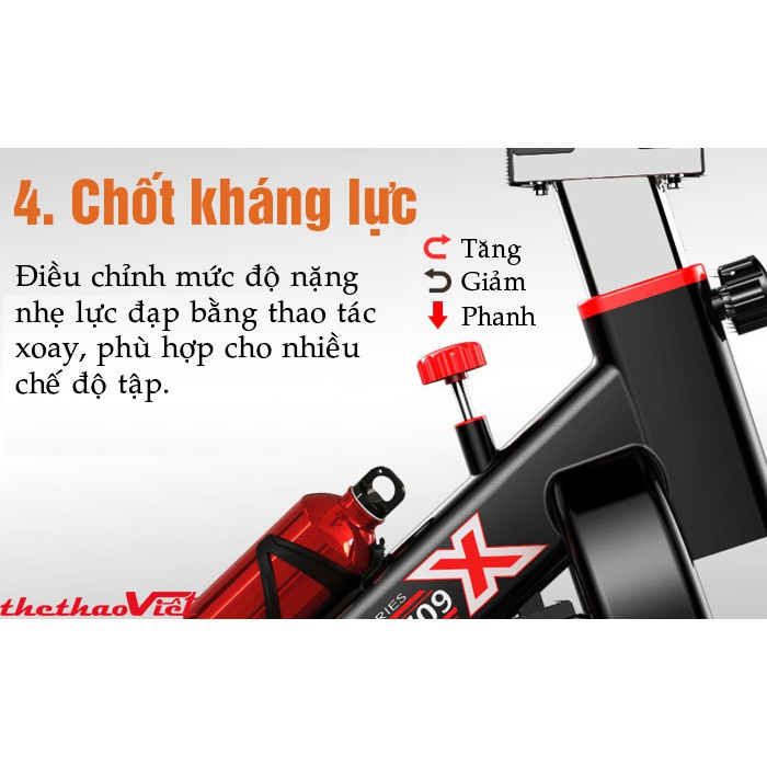 Xe đạp thể dục tại nhà, Xe đạp tập thể dục tại nhà, Cảm biến nhịp tim, Lò xo giảm sốc, HÀNG CHÍNH HÃNG Bảo hành 12 tháng