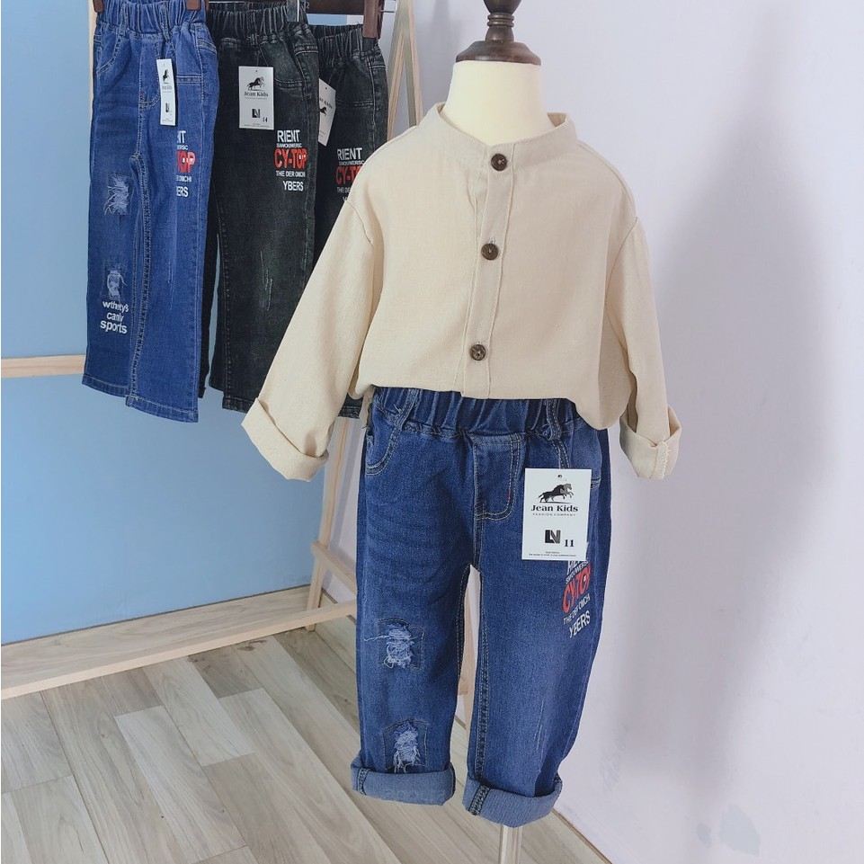 Quần Jeans Cho BÉ Trai Và BÉ Gái Phong Cách Ulzzang