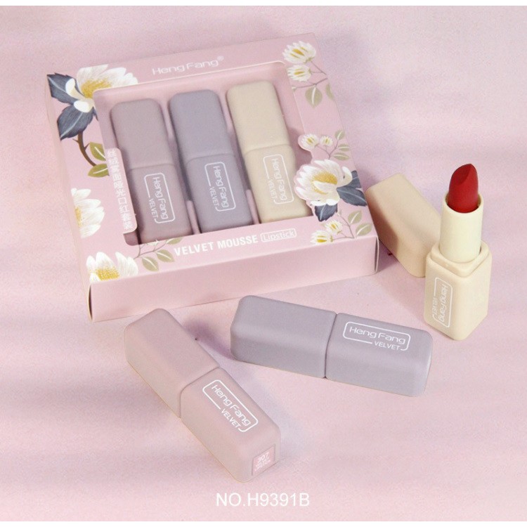 Sét son sáp 3 cây Heng Fang ♥️ HOT ♥️ Siêu lì Siêu mướt | BigBuy360 - bigbuy360.vn