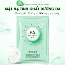 Mặt nạ giấy cấp nước HA IMAGES HYALURONIC ACID FACIAL MASK (25g) dưỡng ẩm mờ thâm phục hồi trắng da