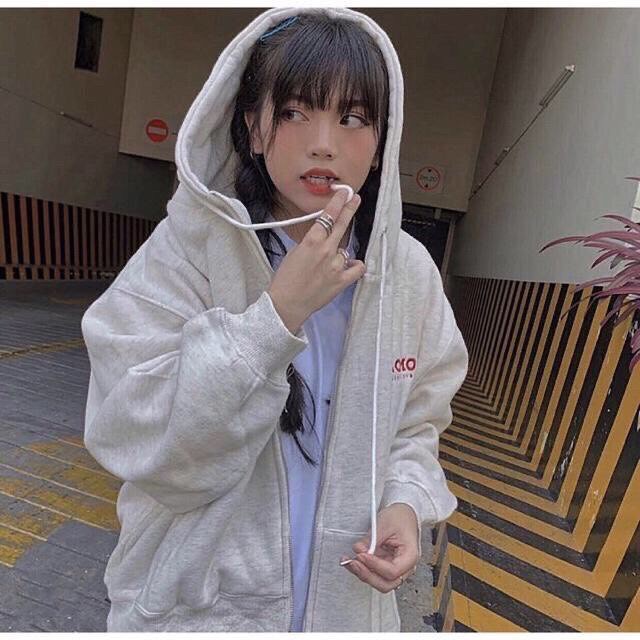 Áo khoác Hoodie nỉ nam nữ form rộng O.H OH Freesize mặc vừa từ 40-65kg Molly Fashion | BigBuy360 - bigbuy360.vn