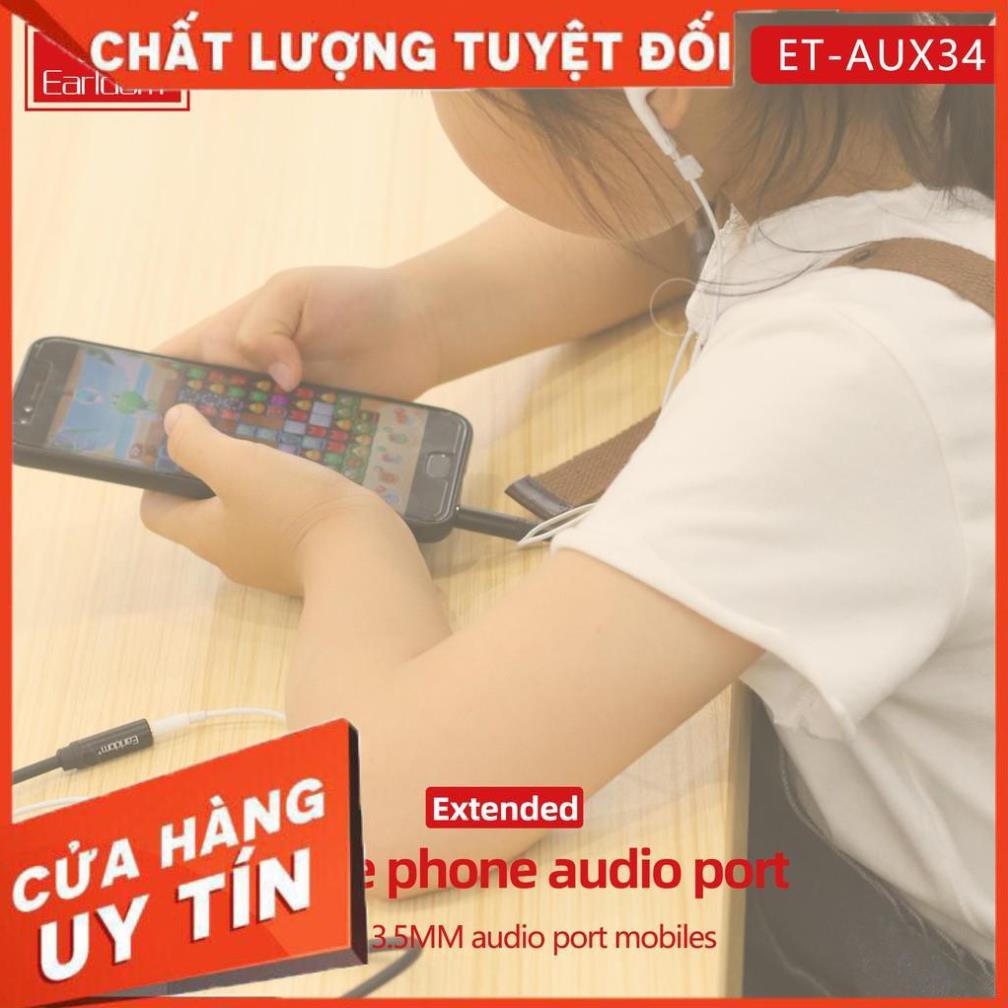 Dây cáp âm thanh AUX-34 Earldom Jack Kết Nối Chân 3.5 Ra Đầu AUX Lấy Âm Thanh Video Audio Lấy Nhạc Ra Loa Oto