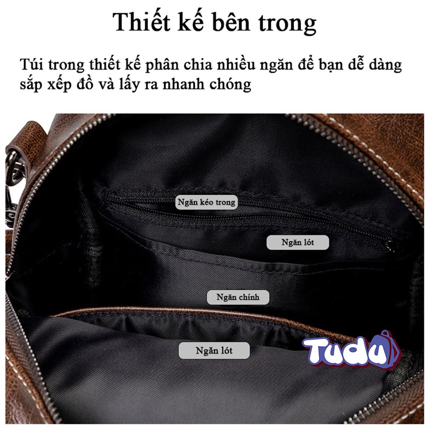 Balo Nữ Tudu, Ba Lô Da Cao Cấp Phong Cách Thời Trang Hàn Quốc CN438- Màu Đen
