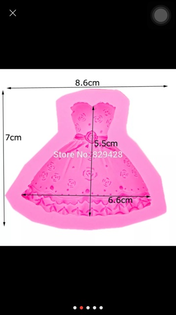 Khuôn rau câu silicon 4D Váy búp bê Mã HL1B2K