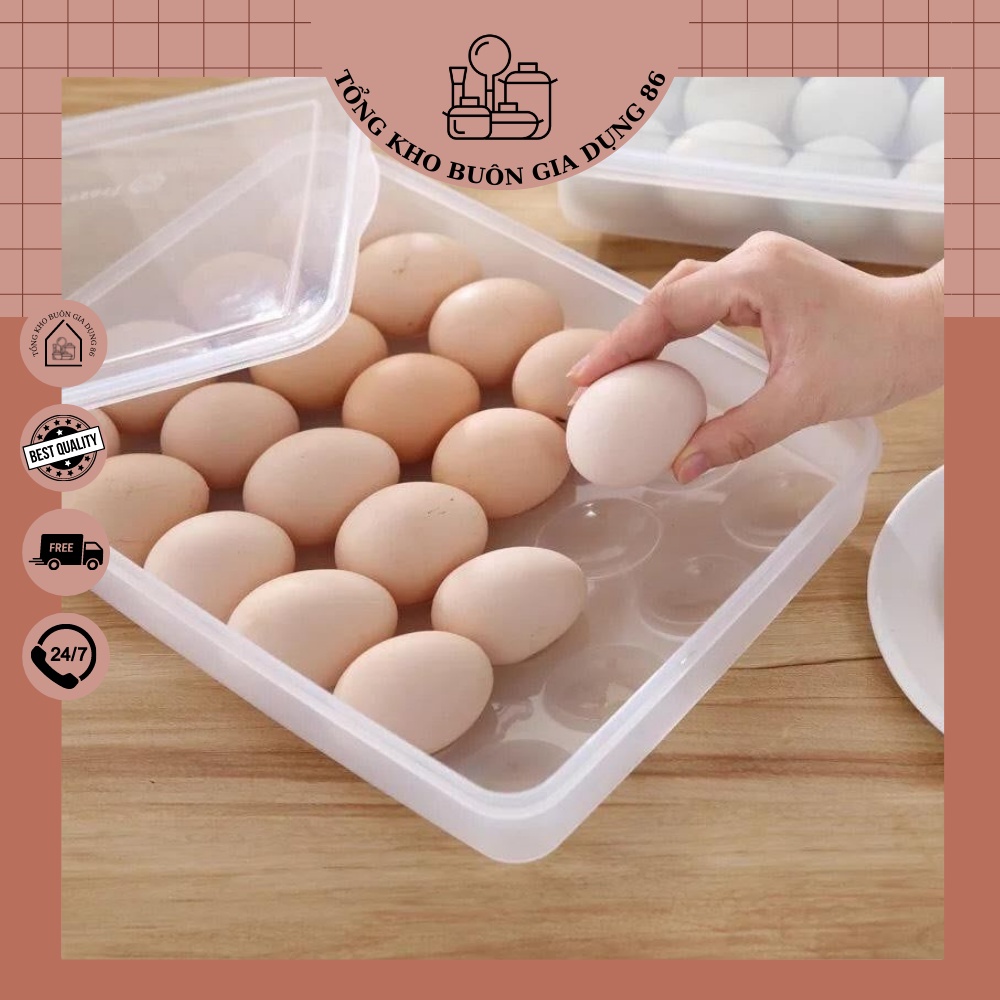 Hộp Đựng Trứng, Hộp Để Thực Phẩm Trong Tủ Lạnh Có Nắp Đậy Tiện Lợi 6786