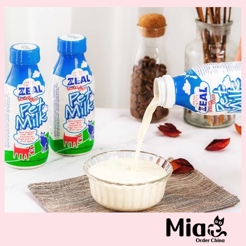 Sữa ZEAL - Sữa tươi dê tiệt trùng không chứa Lactose cho chó mèo chai 380ml