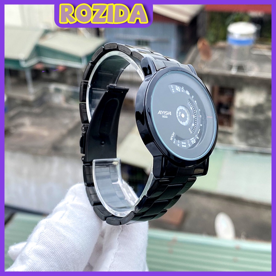 Đồng hồ nam chính hãng giá rẻ đẹp thời trang dây thép chống nước cao cấp ROZIDA DH10