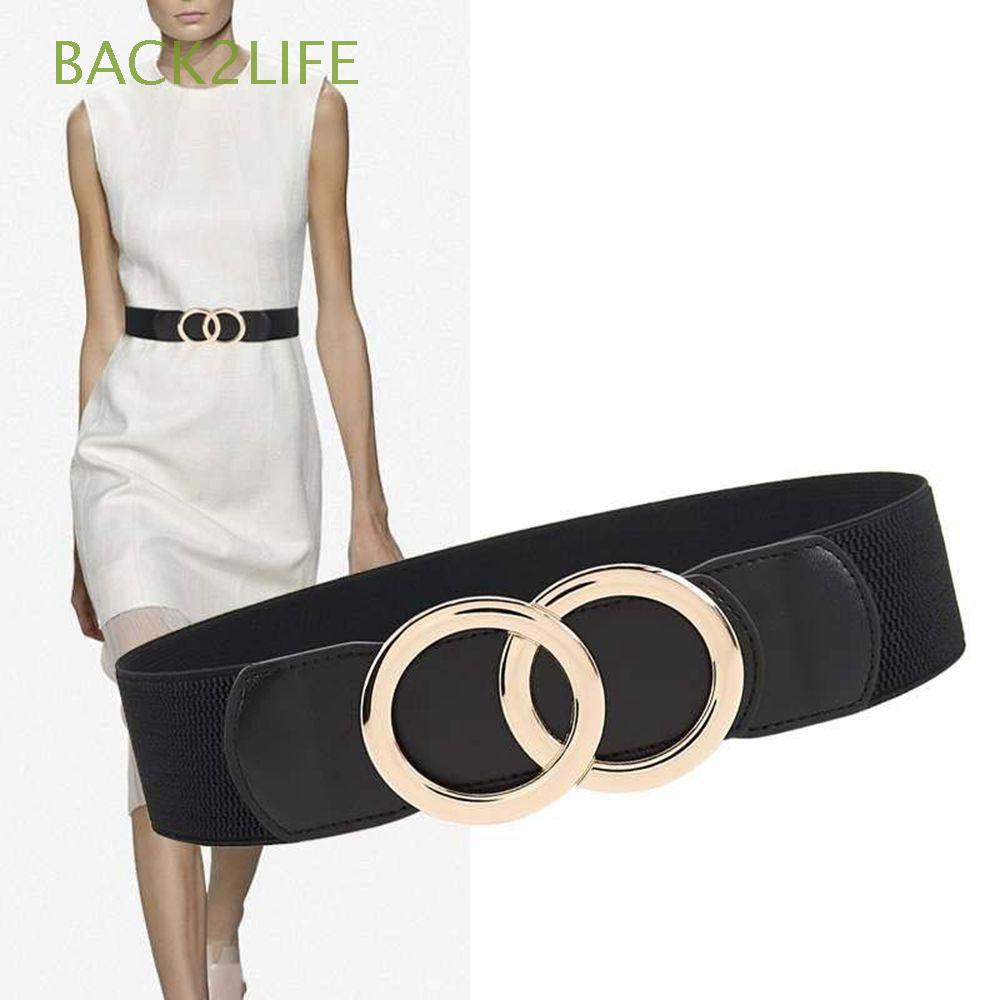 Thắt lưng da PU bản rộng co giãn có thể điều chỉnh phong cách cổ điển 2LIFE
